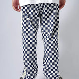 #UP-TOWN CHECKER PANTS