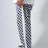 #UP-TOWN CHECKER PANTS