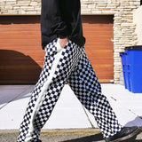 #UP-TOWN CHECKER PANTS