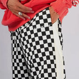 #UP-TOWN CHECKER PANTS