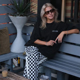 #UP-TOWN CHECKER PANTS