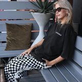 #UP-TOWN CHECKER PANTS
