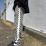 #UP-TOWN CHECKER PANTS