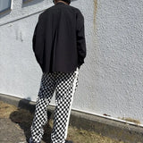 #UP-TOWN CHECKER PANTS