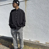 #UP-TOWN CHECKER PANTS