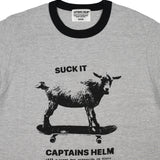 "OCEANSIDE DIVISION" #SUCK IT GOAT ART RINGER TEE