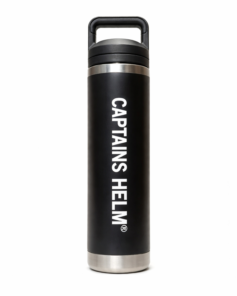 STAINLESS LOGO BOTTLE 20oz|CAPTAINS HELM STAINLESS LOGO BOTTLE 20oz|CAPTAINS HELM