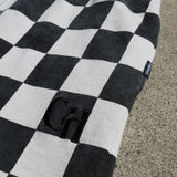 #CHECKER SWEAT SHORTS
