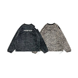 #LEOPARD FLEECE CREW