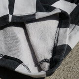 #CHECKER SWEAT SHORTS