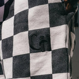 #CHECKER SWEAT SHORTS