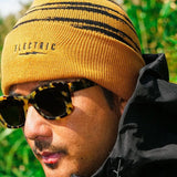 ELECTRIC #BORDER KNIT BEANIE