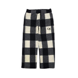 #BLOCK CHECK FLEECE PANTS