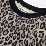 #LEOPARD FLEECE CREW