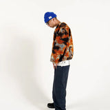#TIE-DYE BOA WRAP JACKET