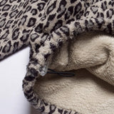 #LEOPARD FLEECE CREW