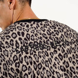 #LEOPARD FLEECE CREW