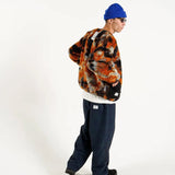#TIE-DYE BOA WRAP JACKET