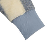 #BLOCK CHECK FLEECE CREW