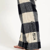 #BLOCK CHECK FLEECE PANTS