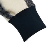 #BLOCK CHECK FLEECE CREW