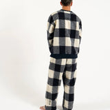 #BLOCK CHECK FLEECE PANTS