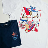 Pabst Blue Ribbon × CAPTAINS HELM #RIDE BLUE SS TEE