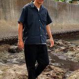 NEEDBY heritage×CAPTAINS HELM #BLACK OUT RELAX DENIM PANTS