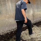 NEEDBY heritage×CAPTAINS HELM #BLACK OUT RELAX DENIM PANTS