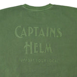 CAPTAINS HELM　#PIGMENT DYE LOGO CREW SWEAT
