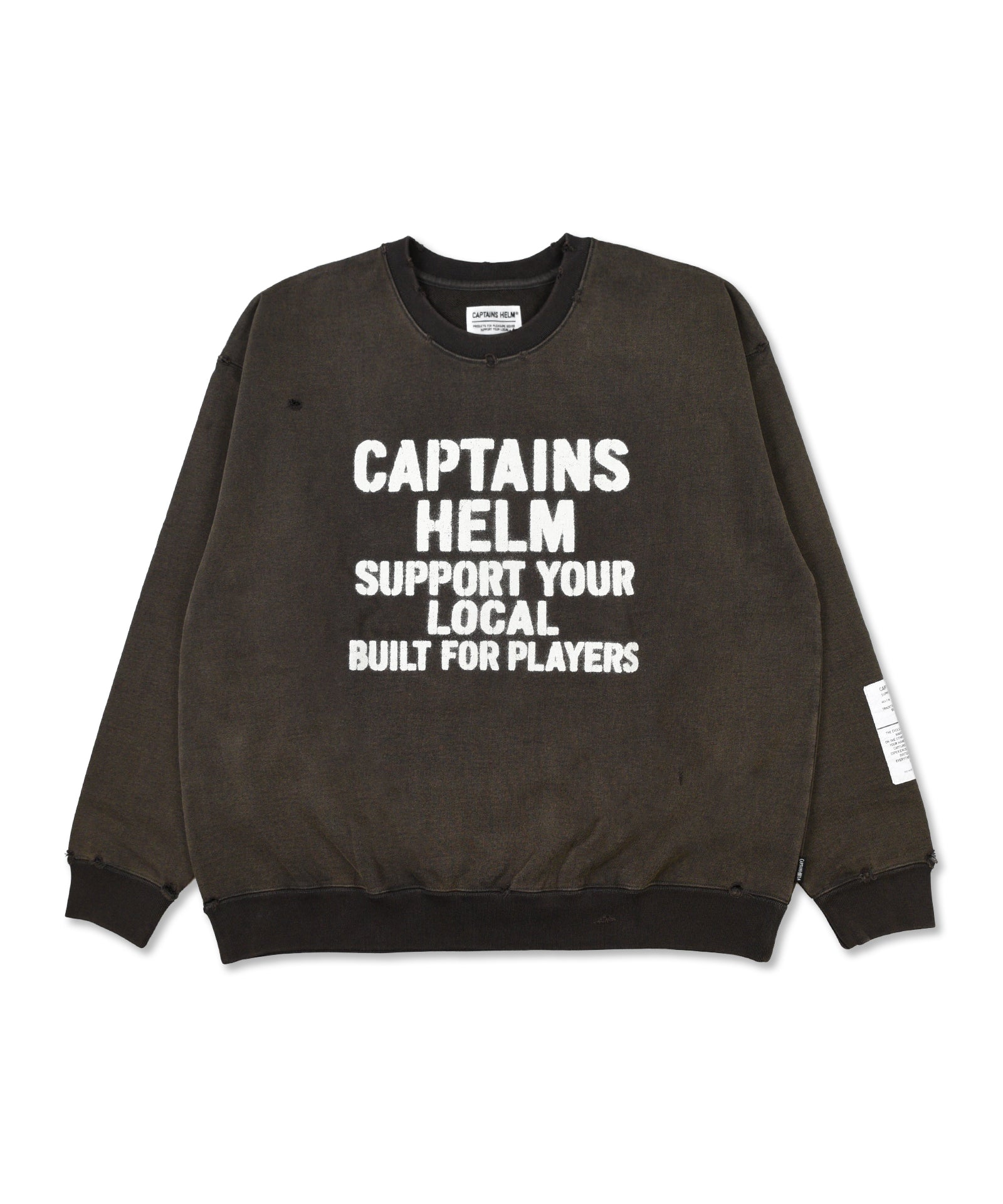 CAPTAINS HELM　#DAMAGED CREW SWEAT