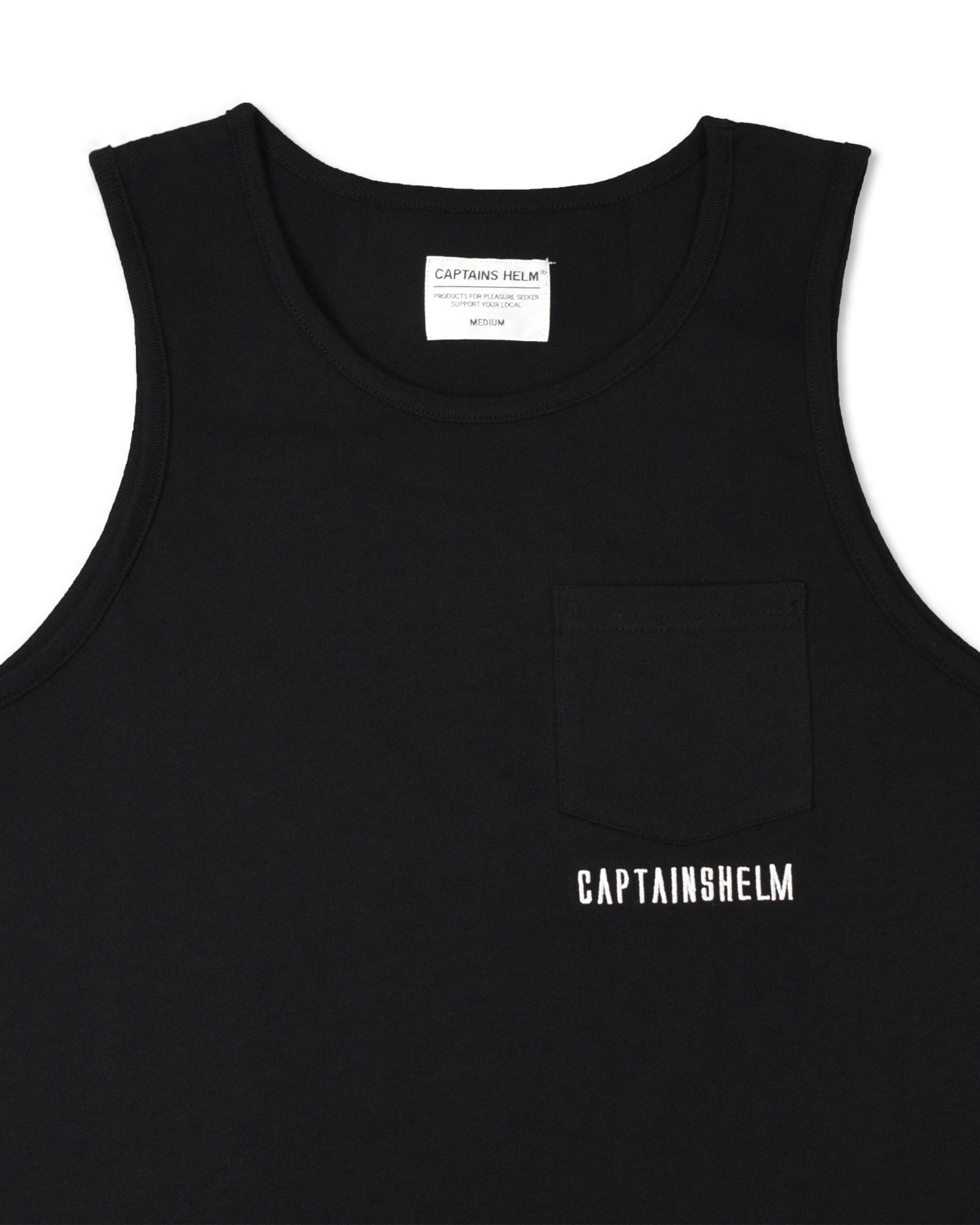 CAPTAINS HELM #LOGO POCKET TANK TOP
