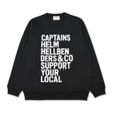 HELLBENDERS&amp;CO × CAPTAINS HELM #LOCAL DRIP LOGO 船员卫衣