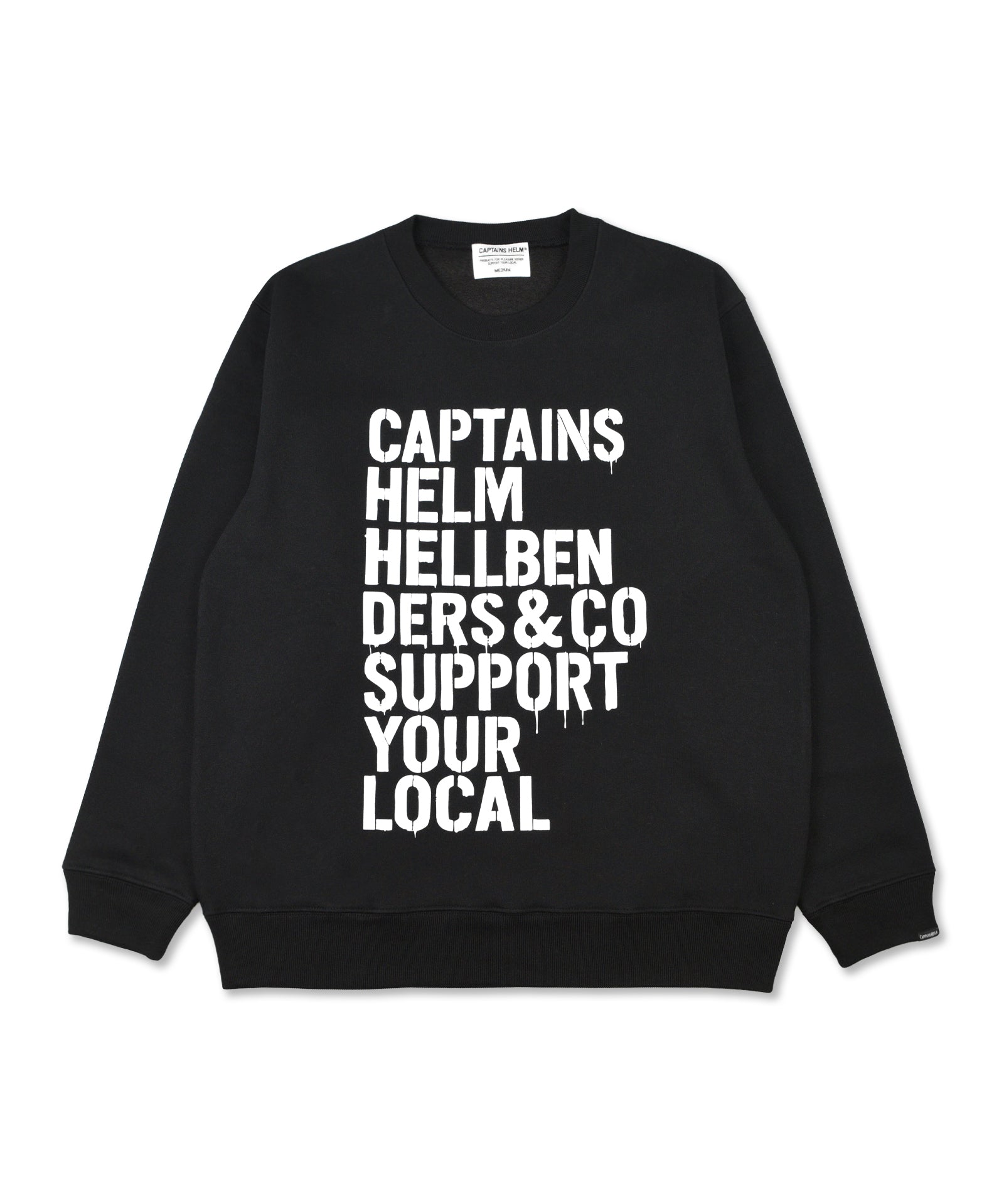HELLBENDERS&CO × CAPTAINS HELM　#LOCAL DRIP LOGO CREW SWEAT