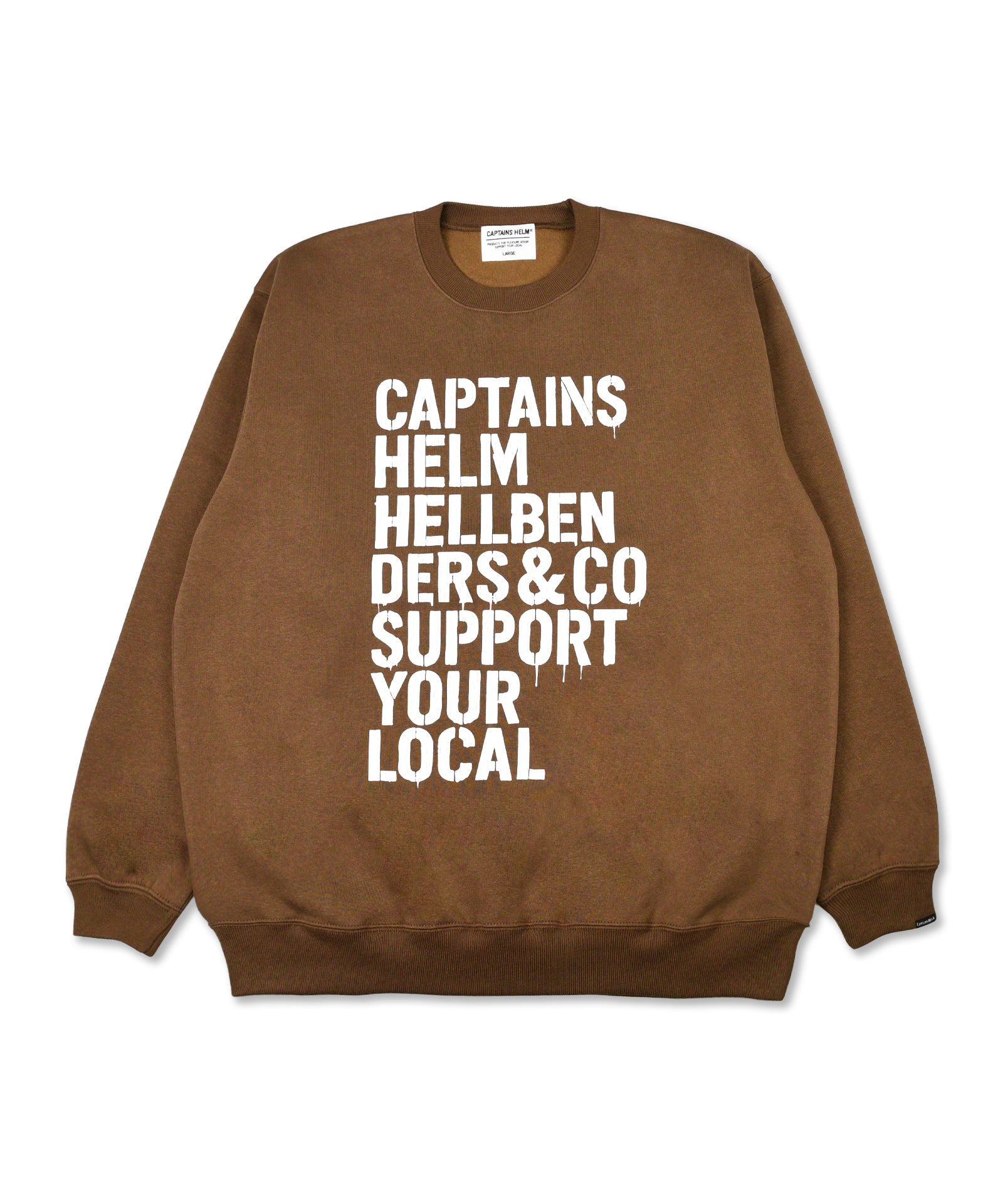 HELLBENDERS&CO × CAPTAINS HELM　#LOCAL DRIP LOGO CREW SWEAT