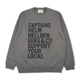 HELLBENDERS&amp;CO × CAPTAINS HELM #LOCAL DRIP LOGO 船员卫衣