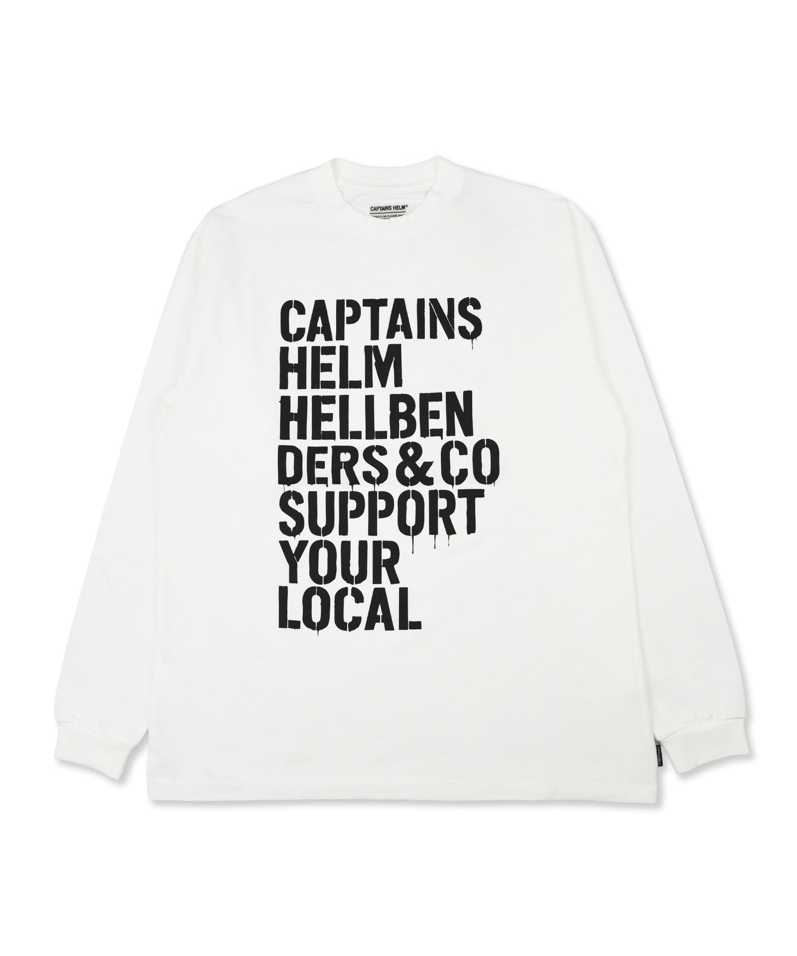 HELLBENDERS&CO × CAPTAINS HELM　#LOCAL DRIP LOGO LS TEE