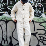 NEEDBY heritage×CAPTAINS HELM #HELM WHITE RELAX DENIM PANTS