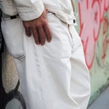 NEEDBY heritage×CAPTAINS HELM #HELM WHITE RELAX DENIM PANTS