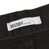 NEEDBY heritage×CAPTAINS HELM #BLACK OUT RELAX DENIM PANTS