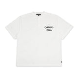 #HENLEY NECK MESH TEE