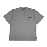 #HENLEY NECK MESH TEE