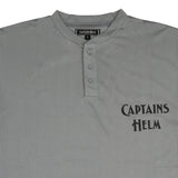#HENLEY NECK MESH TEE