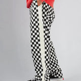 #UP-TOWN CHECKER PANTS