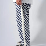 #UP-TOWN CHECKER PANTS