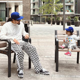 #UP-TOWN CHECKER PANTS