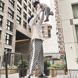 #UP-TOWN CHECKER PANTS