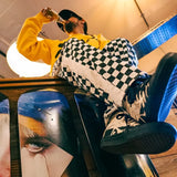 #UP-TOWN CHECKER PANTS