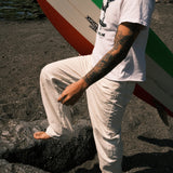 NEEDBY heritage×CAPTAINS HELM #HELM WHITE RELAX DENIM PANTS