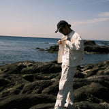 NEEDBY heritage×CAPTAINS HELM #HELM WHITE RELAX DENIM PANTS